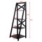 MDF 4-Tier Free Standing Ladder Shelf Bookcase with Space-Saving Design